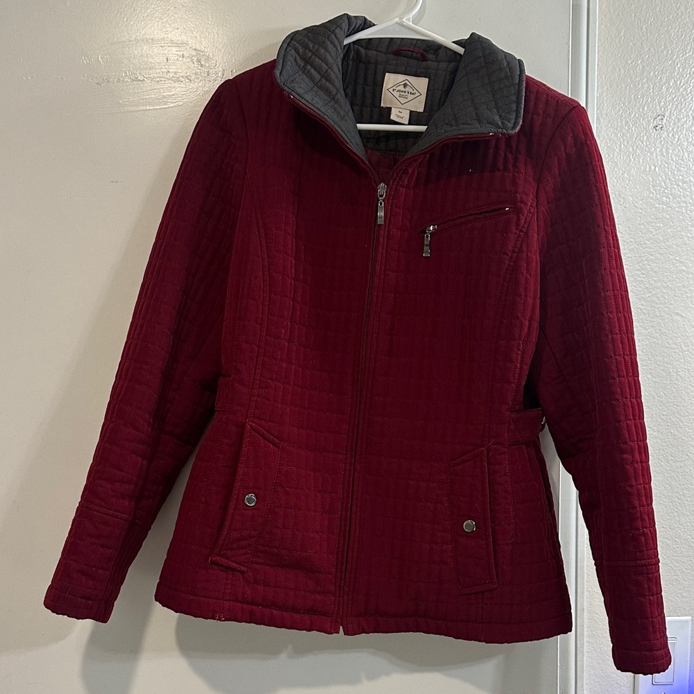 St. John's Bay Women's Deep Red Quilted  Jacket